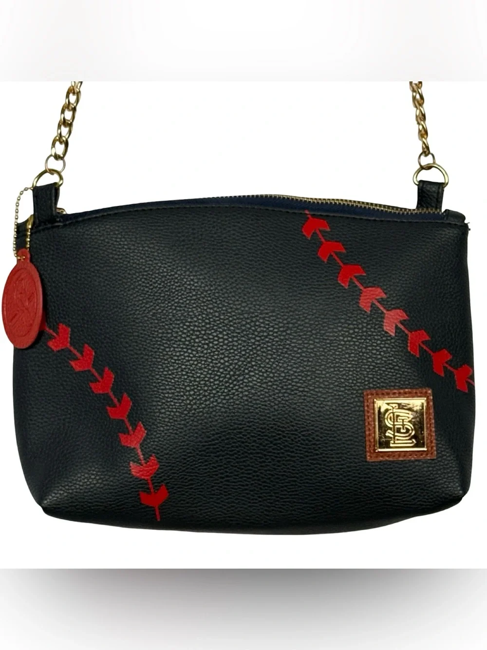 St. Louis Cardinals Purse Busch Stadium Exclusive Navy Handbag Metal Logo Badge